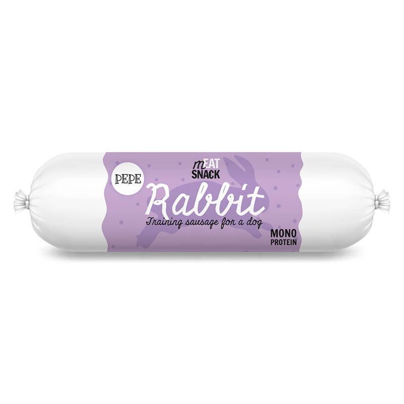 Kiełbaska treningowa dla psa PEPE Rabbit (królik) 200g
