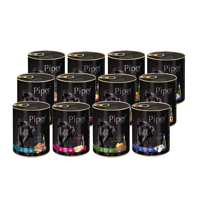 Mokra karma dla psa Piper Animals Mix smaków nr 3 zestaw 12 x 800 g