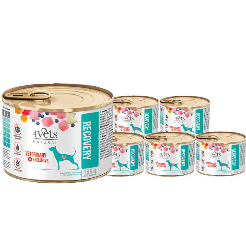 Mokra karma weterynaryjna dla psa ze schorzeniami wątroby 4Vets Natural Hepatic 6 x 185 g