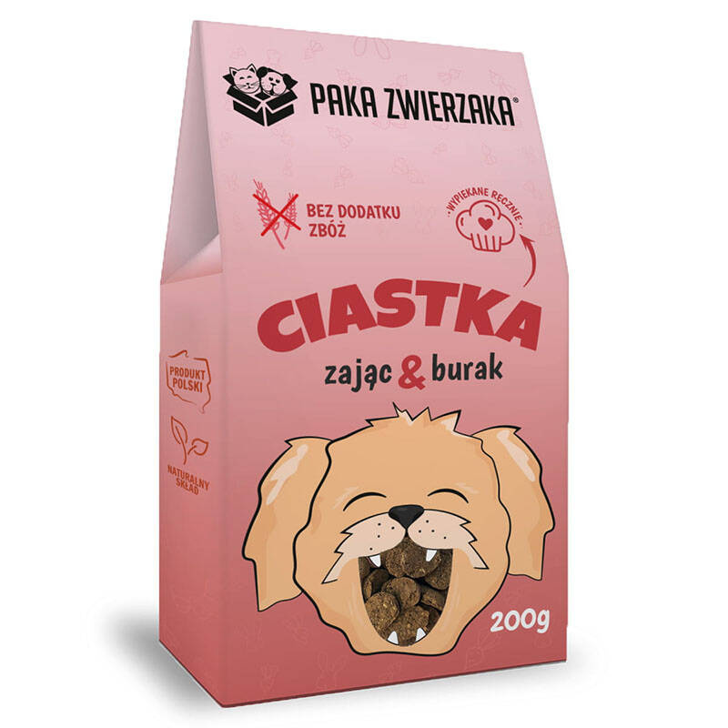 Paka Zwierzaka Ciastka Zając z burakiem 200g