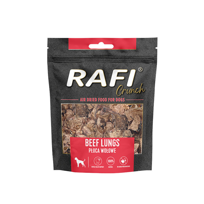Rafi Crunch Gryzaki naturalne dla psa płuca wołowe 100 g