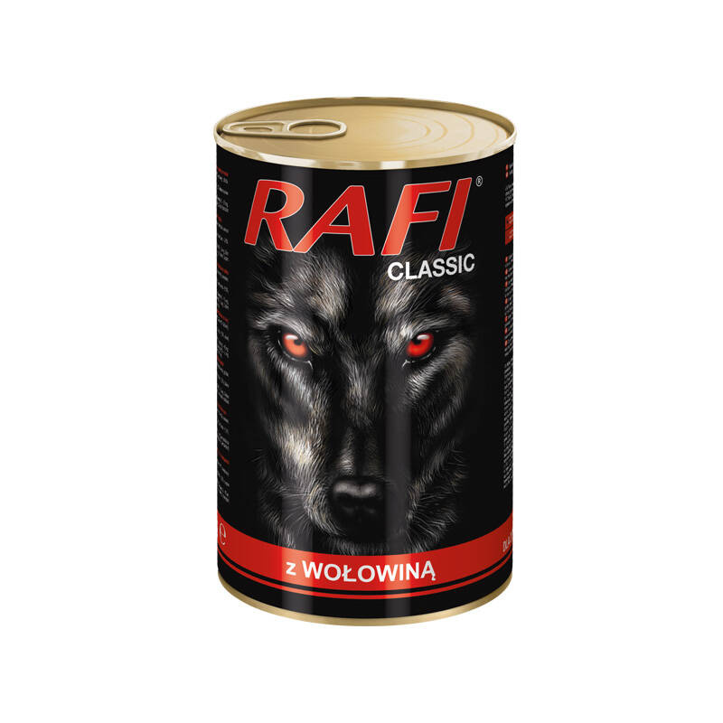 Rafi Classic Puszka dla Psa Kawałki Wołowiny w Sosie 1240 g Dostawa GRATIS od 95 zł + super okazje