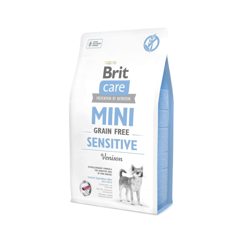 Brit Care Mini Grain-Free Sensitive Venison 2 kg - hypoalergiczna bezzbożowa karma dla wrażliwych psów ras miniaturowych dziczyzna 2kg