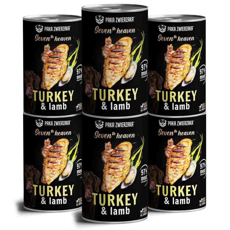 Paka Zwierzaka Karma mokra SH Turkey & lamb indyk i jagnię zestaw 6 x 400 g