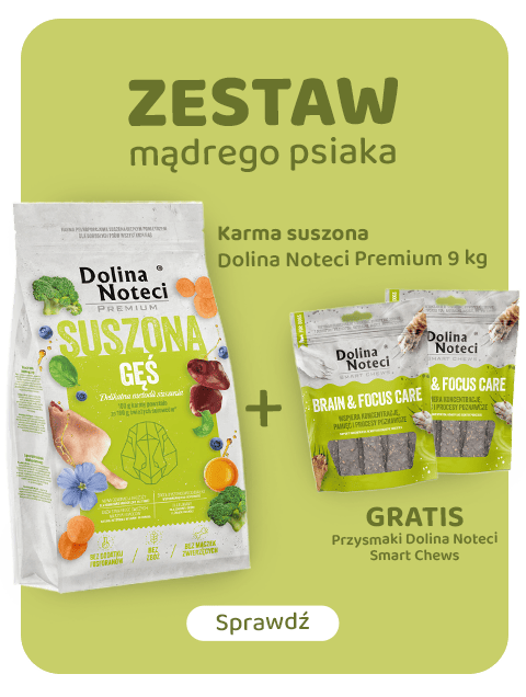 Dolina Noteci karma suszona dla psa z przysmakami Smart Chews gratis