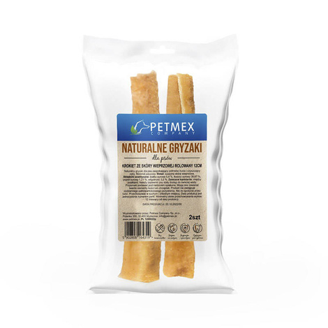 Krokiet Ze Skóry Wieprzowej Rolowany Gryzak Naturalny 12cm 2szt.
