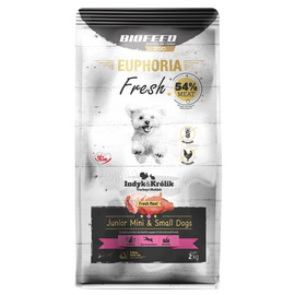 Biofeed Euphoria Karma sucha dla szczeniąt Fresh z indykiem i królikiem mini i małe rasy 2 kg