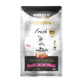 Biofeed Euphoria Karma sucha dla szczeniąt Fresh z indykiem i królikiem mini i małe rasy 500 g