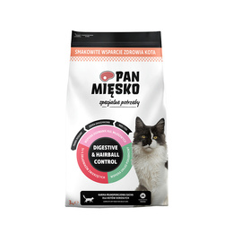 Pan Mięsko Digestive & Hairball Control karma sucha dla kota na specjalne potrzeby 3 kg