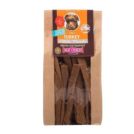 Milord Meat Cookies Naturalne ciastka przysmak dla psa indyk i ostropest 80 g