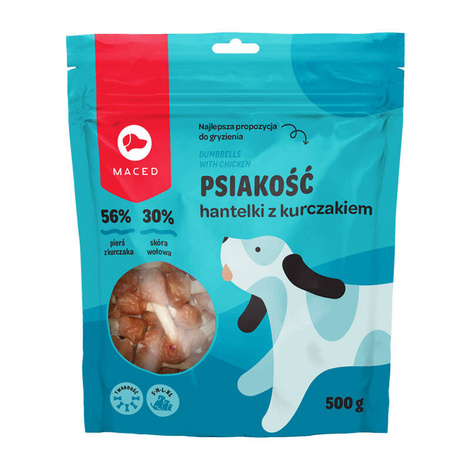 Maced Psiakość Hantelki z kurczakiem przysmak dla psa 500 g