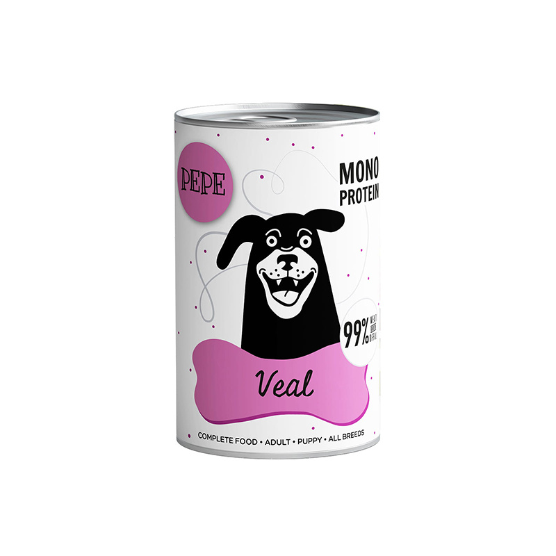 Paka Zwierzaka Karma mokra dla psa PEPE Veal (cielęcina) 400 g