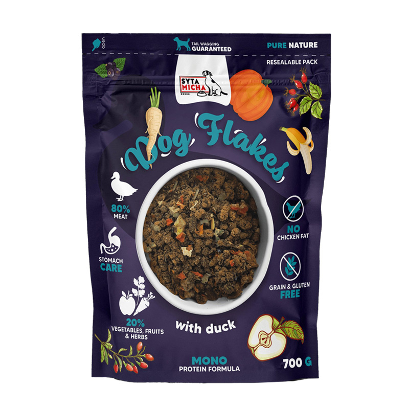 Syta Micha Dog Flakes suszona karma dla psa Kaczka 700 g