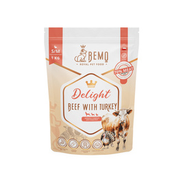 Bemo Delight - karma sucha dla psa z wołowiną i indykiem dla psów małych i średnich ras S/M 1 kg