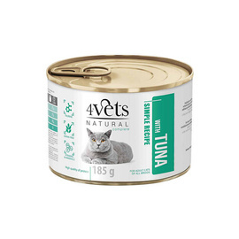 4Vets Natural Mokra karma dla kota z tuńczykiem 185 g