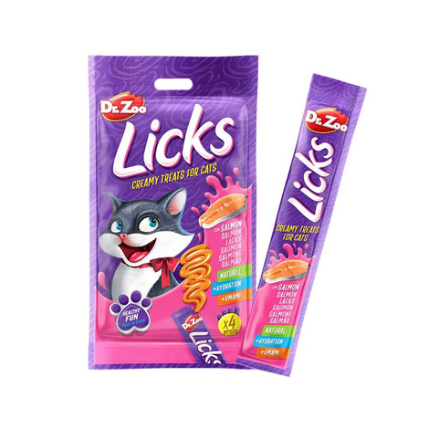 Dr. Zoo Sosiki przysmak dla kotów łosoś 4 x 15 g