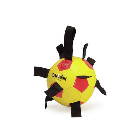 Camon Piłka z uchwytami zabawka dla psa żółto-czerwona