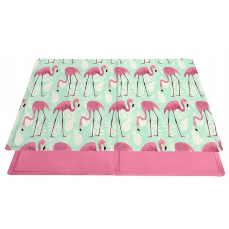 Farm Company Mata chłodząca żelowa dla psa Flamingi 90x50 cm