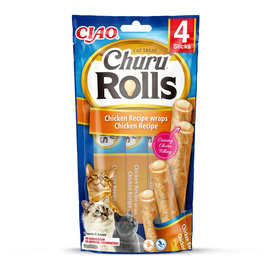 Inaba Cat Churu Rolls Chicken Wraps Przysmak dla kota z kurczakiem 4 x 10 g