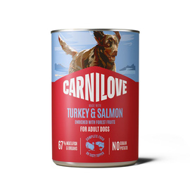 Carnilove Dog Can Paté Karma mokra dla psów Indyk i łosoś z czarną porzeczką 400 g
