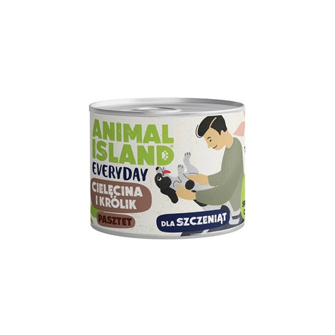 Animal Island Everyday Karma mokra dla psa cielęcina i królik dla szczeniąt 185 g