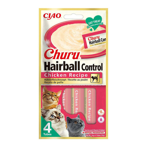 Inaba Cat Churu Hairball Przysmak dla kota z kurczakiem 4 x 14 g