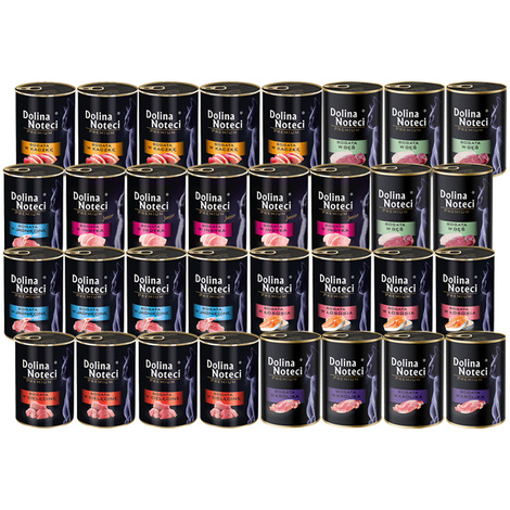 Mokra karma dla kota Dolina Noteci Premium Mix 7 smaków 32 x 400 g