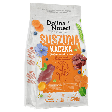 Karma suszona dla psa Dolina Noteci Premium kaczka 9 kg