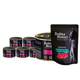 Mokra karma dla kota filet z piersi indyka Dolina Noteci Premium zestaw 12 x 185 g + danie z tuńczyka 85 g gratis
