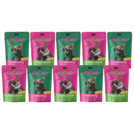 Rafi Classic Mokra karma dla kota zestaw mix smaków 10 x 100 g