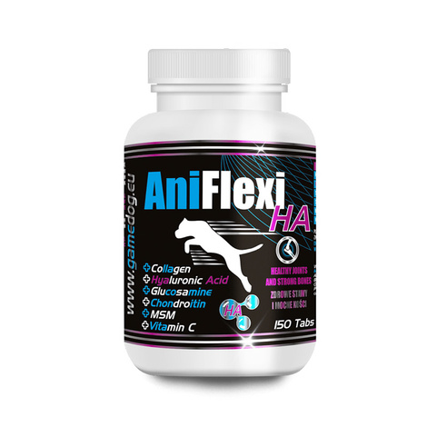 Game Dog AniFlexi HA Suplemet diety dla psa z chorobą zwyrodnieniową stawów i kręgosłupa 150 tabletek