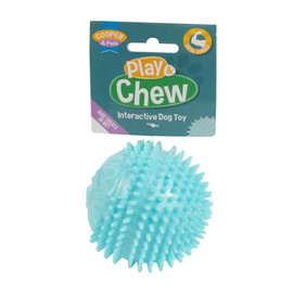 Cooper & Pals Zabawka dla psa kolczasta piłka niebieska 8,3 cm