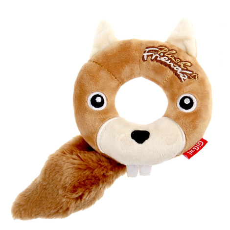 Zabawka dla psa GiGwi Plush Friendz Wiewiórka - pluszowy ring