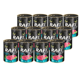 Mokra karma dla kotów sterylizowanych Rafi Cat Adult z tuńczykiem zestaw 12 x 400 g