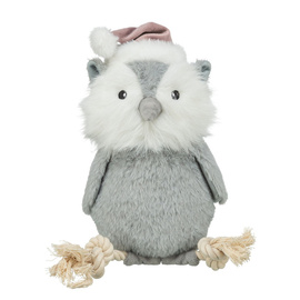 Trixie Xmas Zabawka świąteczna z dźwiękiem pluszowa dla psa Sowa ze sznurkiem 31 cm