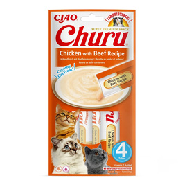 Inaba Churu Kremowy przysmak dla kota o smaku kurczaka z wołowiną 4 x 14 g