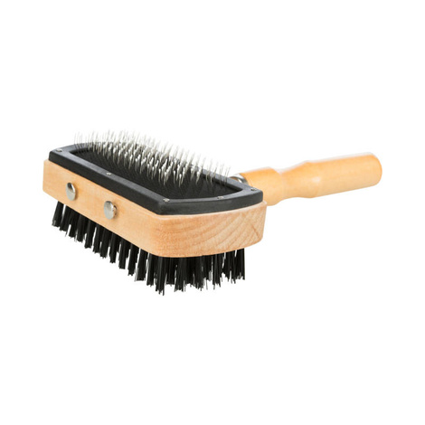 Trixie Szczotka dla psa i kota drewniana dwustronna 10 x 18 cm