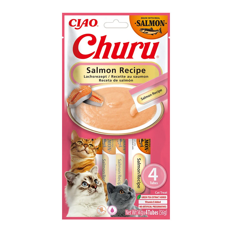 Inaba Cat Churu Salmon Przysmak dla kota z łososiem 4 x 14 g