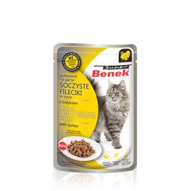 Super Benek Fileciki dla kota w sosie z indykiem 85 g