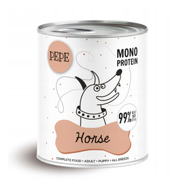 Paka Zwierzaka PEPE Horse Karma mokra dla psa konina 800 g