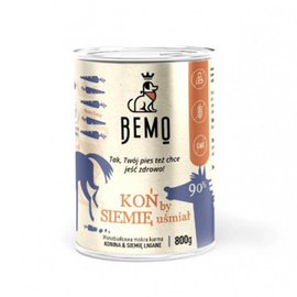 Bemo Karma mokra dla psa naturalna Monobiałkowa KOŃ by SIEMIĘ uśmiał 800 g