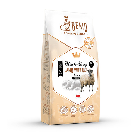 Bemo Black Sheep - karma sucha monobiałkowa dla małych i średnich psów jagnięcina 10 kg