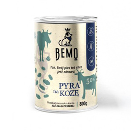 Bemo - Monobiałkowa, naturalna mokra karma dla psów z koziną – PYRA na KOZĘ 800 g