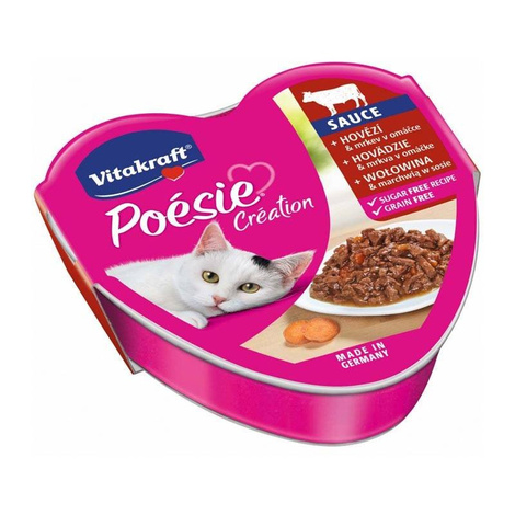 Vitakraft Poésie Karma dla kota w tacce Wołowina 85 g