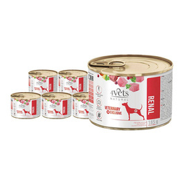 Mokra karma weterynaryjna dla psa z niewydolnością nerek 4Vets Natural Renal zestaw 6 x 185 g