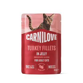 Carnilove Cat Pouch Karma mokra dla kotów Filet z indyka w galaretce z walerianą 85 g