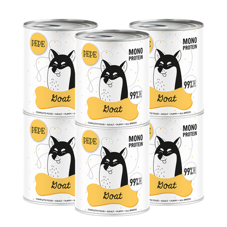 Paka Zwierzaka PEPE Goat Karma mokra dla psa koza zestaw 6 x 800 g