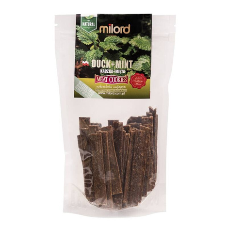 Milord Przysmak dla psa kaczka z miętą paski 70 g