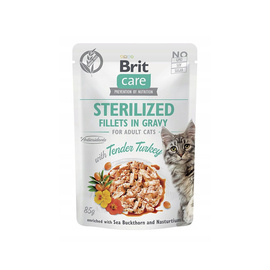 Brit Care Mokra Karma dla kota po sterylizacji filety z indykiem w sosie 85 g