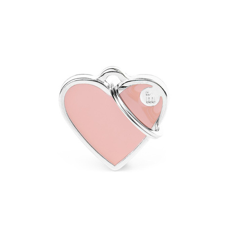 Zawieszka Adresówka Identyfikator z grawerem dla psa i kota serce różowe z obramówką S